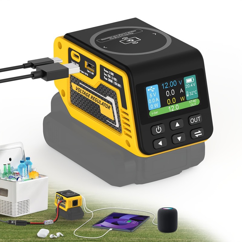 USB Battery Adapter Voltage Regulator for Dewalt 20V Max Battery Camping DIY gallery