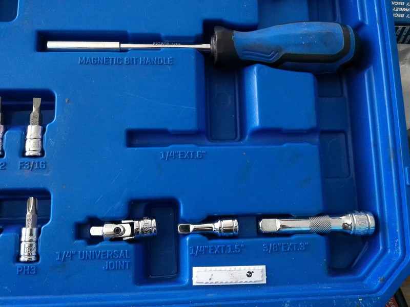 Kobalt Mechanics Chrome Tool Set, SAE, Metric - Hard Case Free US Shipping gallery