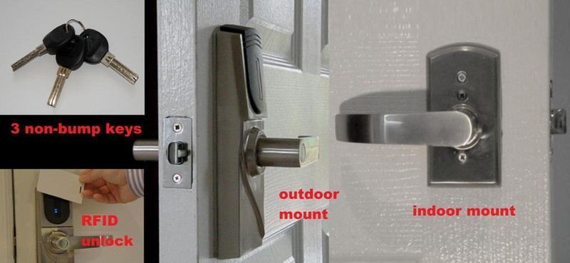 RFID Keyless Electronic Lock: Weatherproof, Battery Operated, Programmable, RH gallery