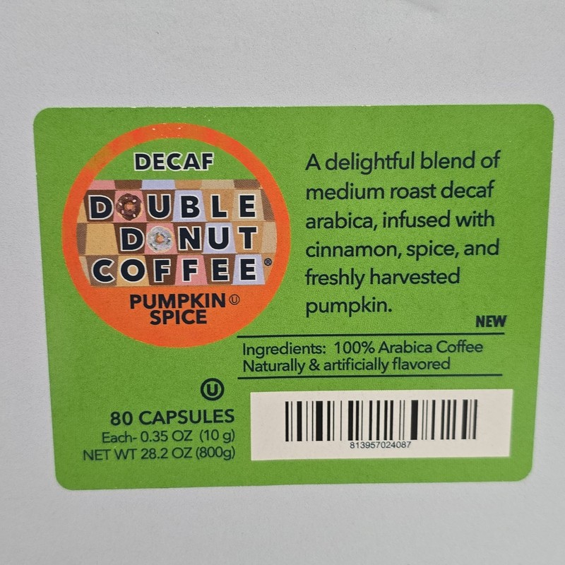 Double Donut Coffee Decaf Pumpkin Spice 80 COUNT Coffee Pods Keurig K-Cups gallery