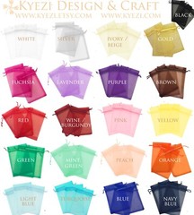 1000/3000/5000 Drawstring Organza Bag Jewelry Pouch Wedding Party Gift Bag
