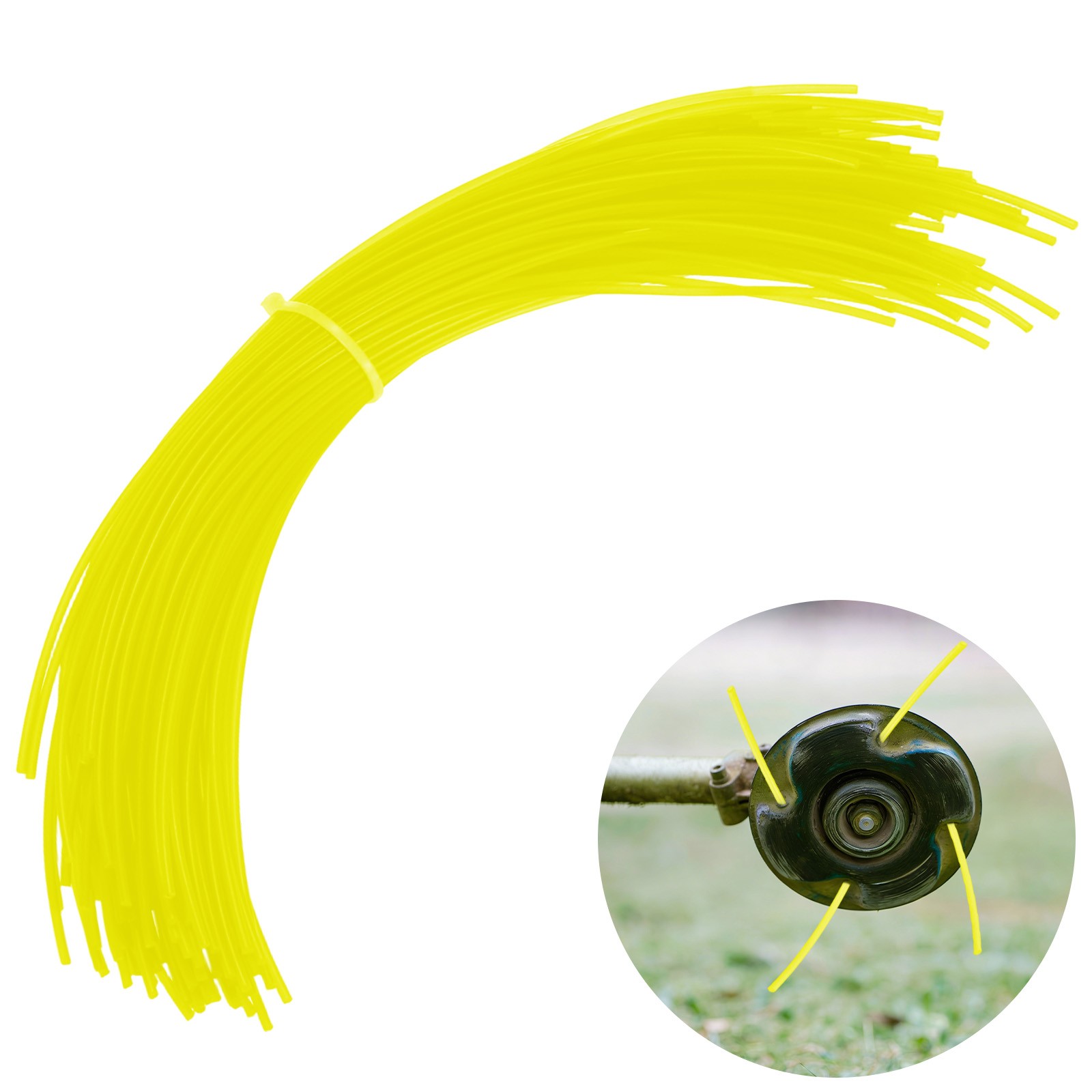 100Pcs 30x0.24cm Pre-Cut Trimmer Line Replacement, Round Nylon Line Yellow gallery