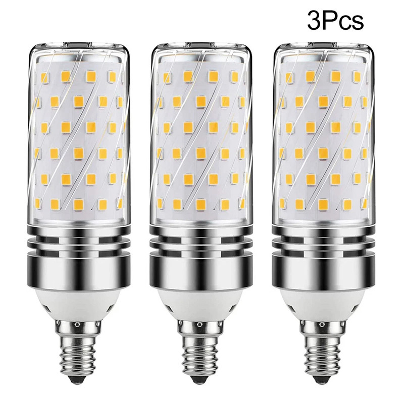 15*16W E12 White LED Corn Bulbs 6500K Candelabra Ceiling Fan Light Bulb Daylight gallery