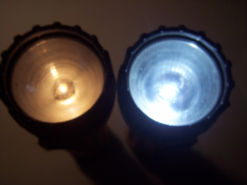 FLASHLIGHT 5-Watt 250+ Lumen 1.5-9V LED and 3-AA to 2D-Cell battery adapters KIT gallery