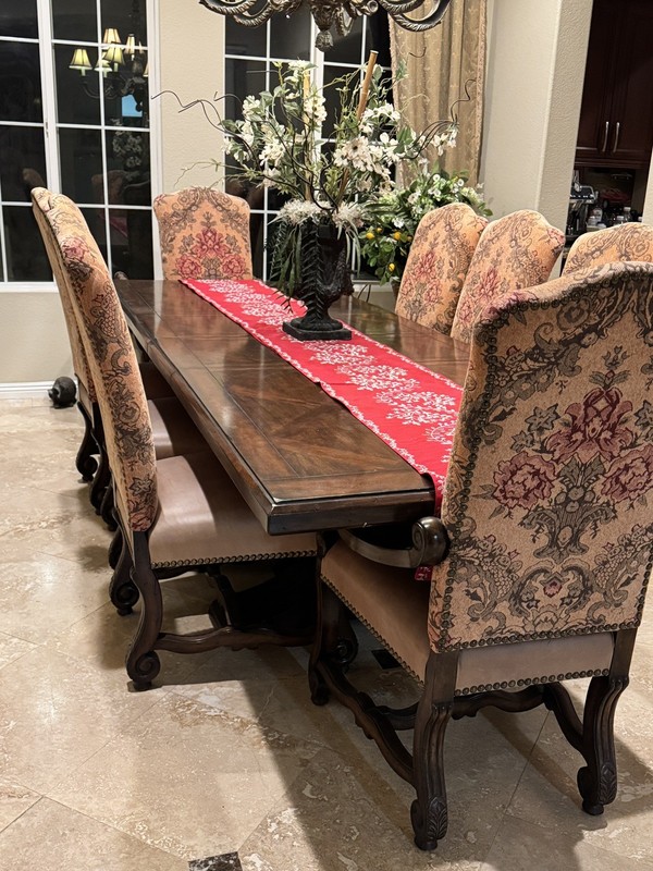 Dining Table set All Solid Wood. Table Extendable With 8 Chairs gallery