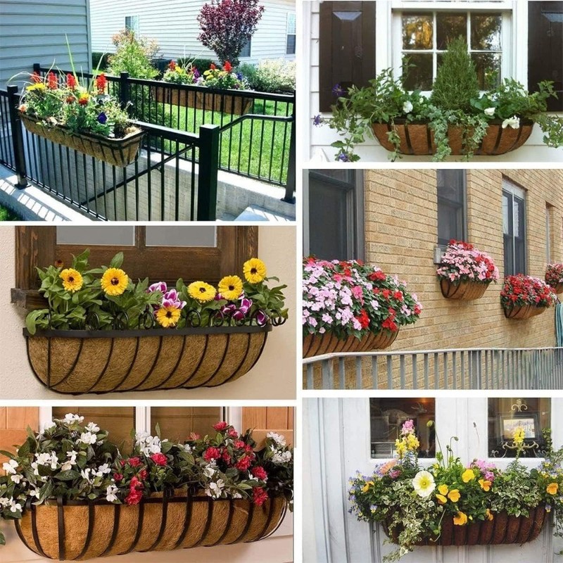 2Pcs Coco Trough Liners 24" 30" 36" 48" Wall Planter Basket Replacement Liners gallery