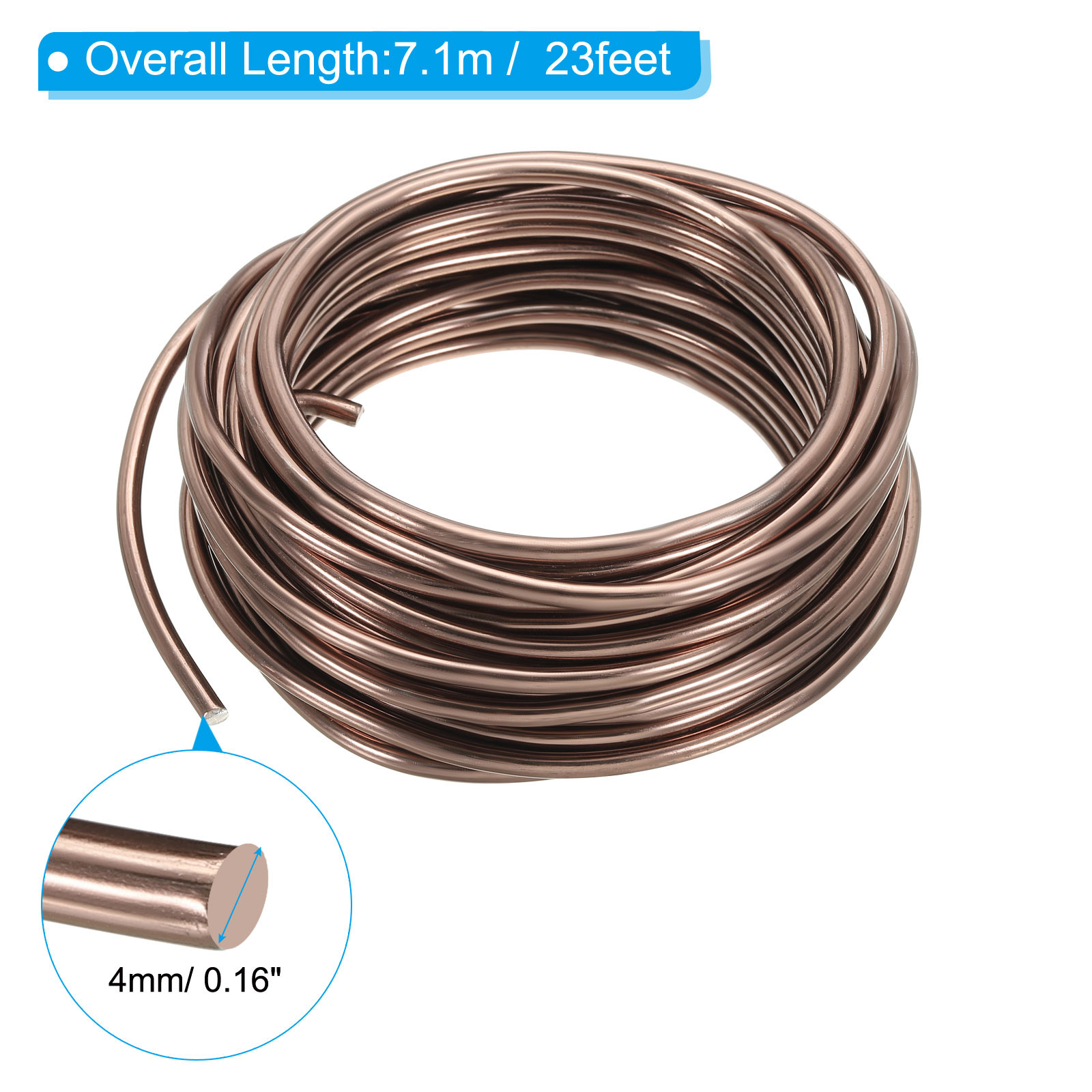 4mm x 23ft Bonsai Training Wire, Floral Wire Stems Aluminum Tree Wire,Brown gallery