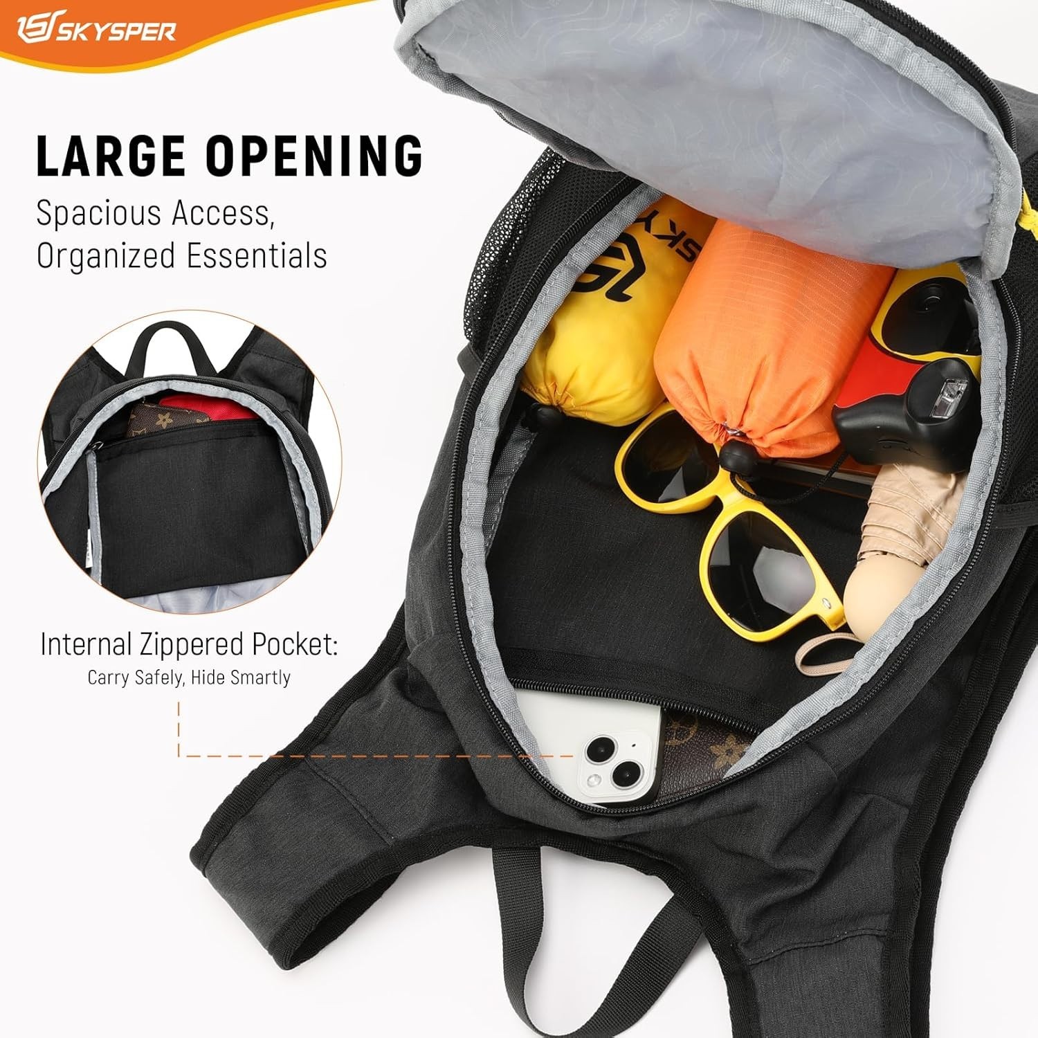 15L/20L Foldable Hiking Backpack Lightweight Packable Travel Daypack with Che... 3