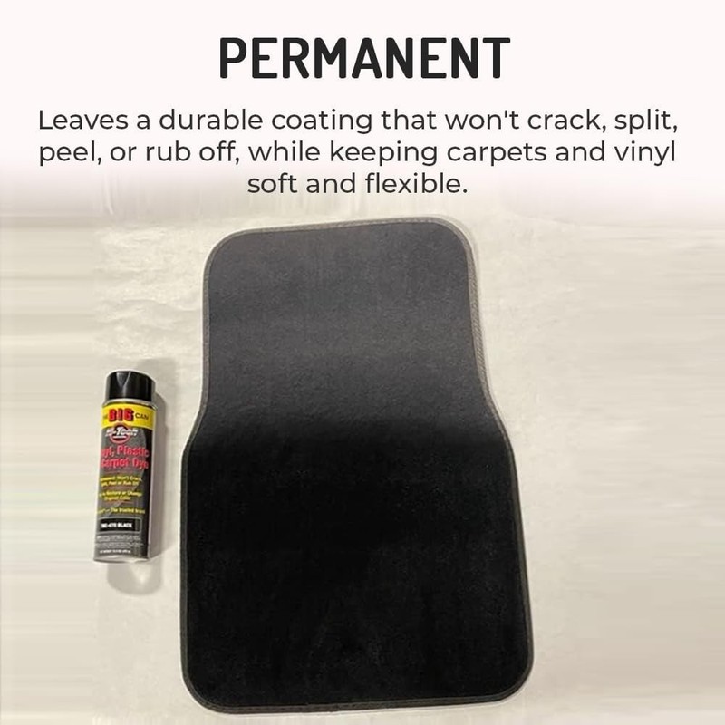 15oz Black Permanent Carpet and Upholstery Spray ,Won’t Crack, Peel, or Rub Off gallery