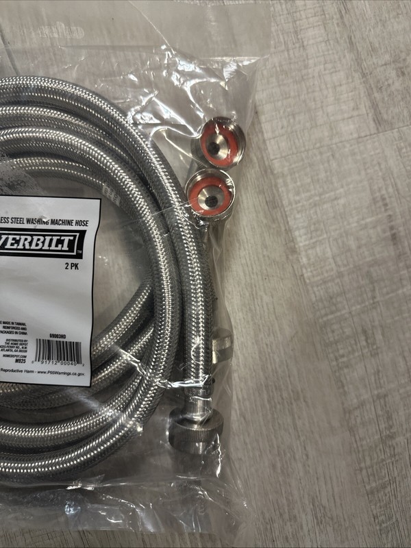 Everbilt 4 ft. Polymer Coated Stainless Steel Washing Machine Connector (2-Pack) gallery