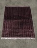 Moroccan Berber Beni Ourain Wool Rug | 6x9 Deep Aubergine Black Grid Area Carpet gallery