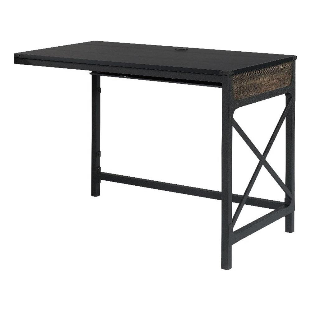 Pemberly Row Engineered Wood/Metal 42" Desk Return in Carbon Oak gallery
