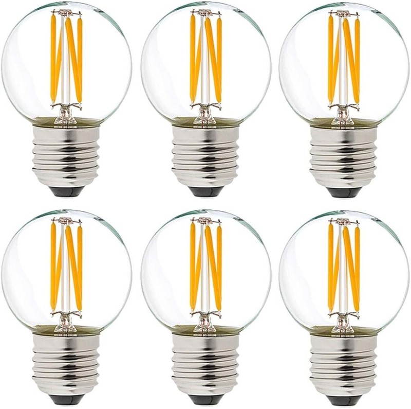 Energy Saving Dimmable G16.5 Globe Bulbs 2700K - 6 Pack E26 Light Bulbs gallery
