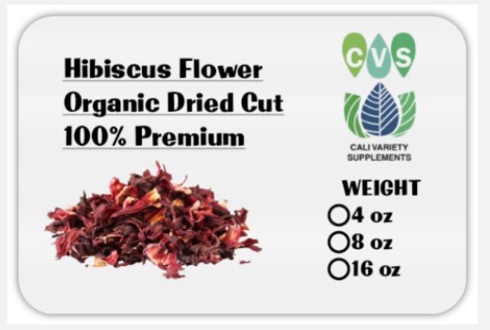(8oz)Hibiscus Flower Organic Dried Cut Hibiscus Sabdariffa 100% Premium(1/2Ib) gallery