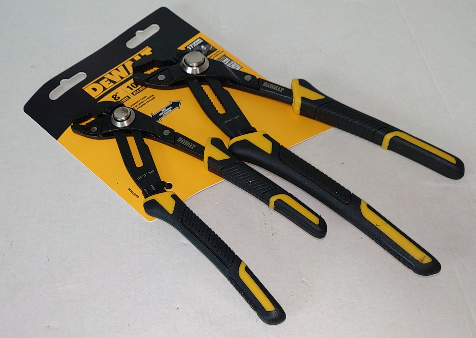 DeWALT 8" and 10" Push Lock Pliers 2 Pack DWHT70486 Brand New gallery