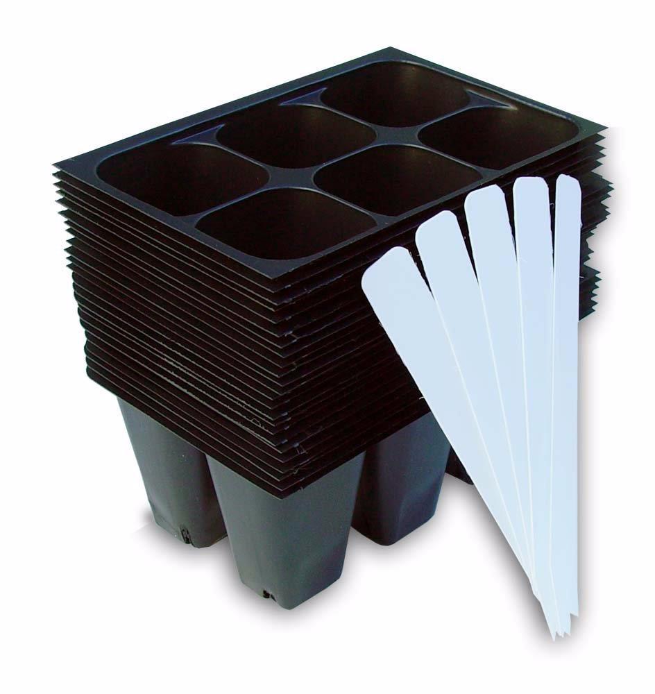Seedling Starter Trays, 144 Cells: (24 Trays) Plus 5 Plant Labels, Seed Starting gallery