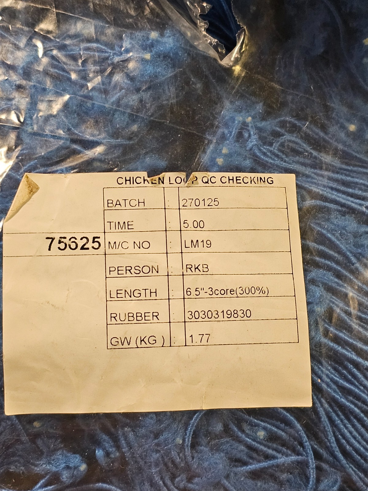 (QTY 1000) 6.5" Trussing Chicken Loops, Poultry, Roast, Ties, Blue 1.77 KG gallery