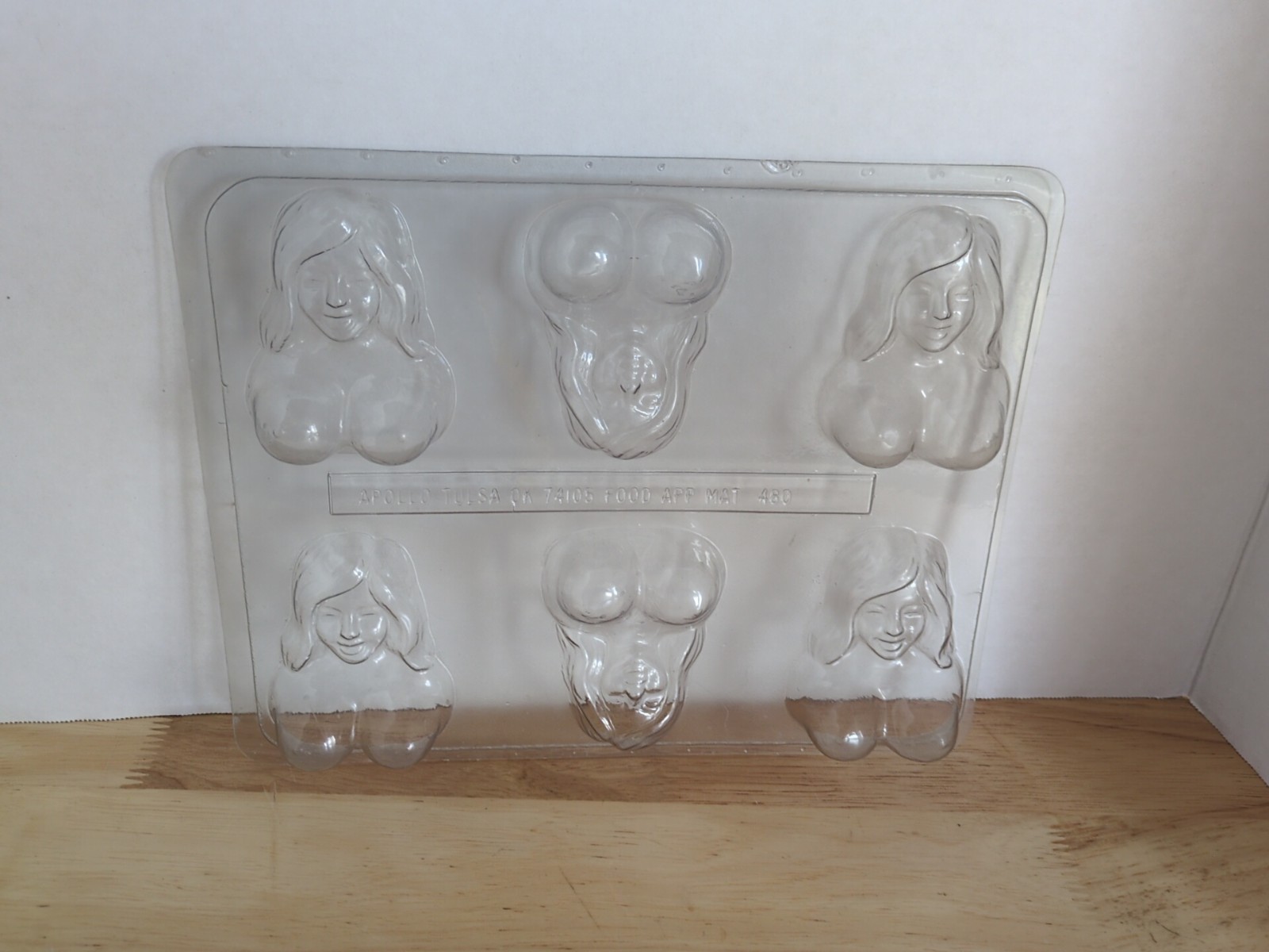 Vintage RARE 1960s Chocolate Candy Mold Nude Woman Risque Bust Adult Apollo #480 gallery