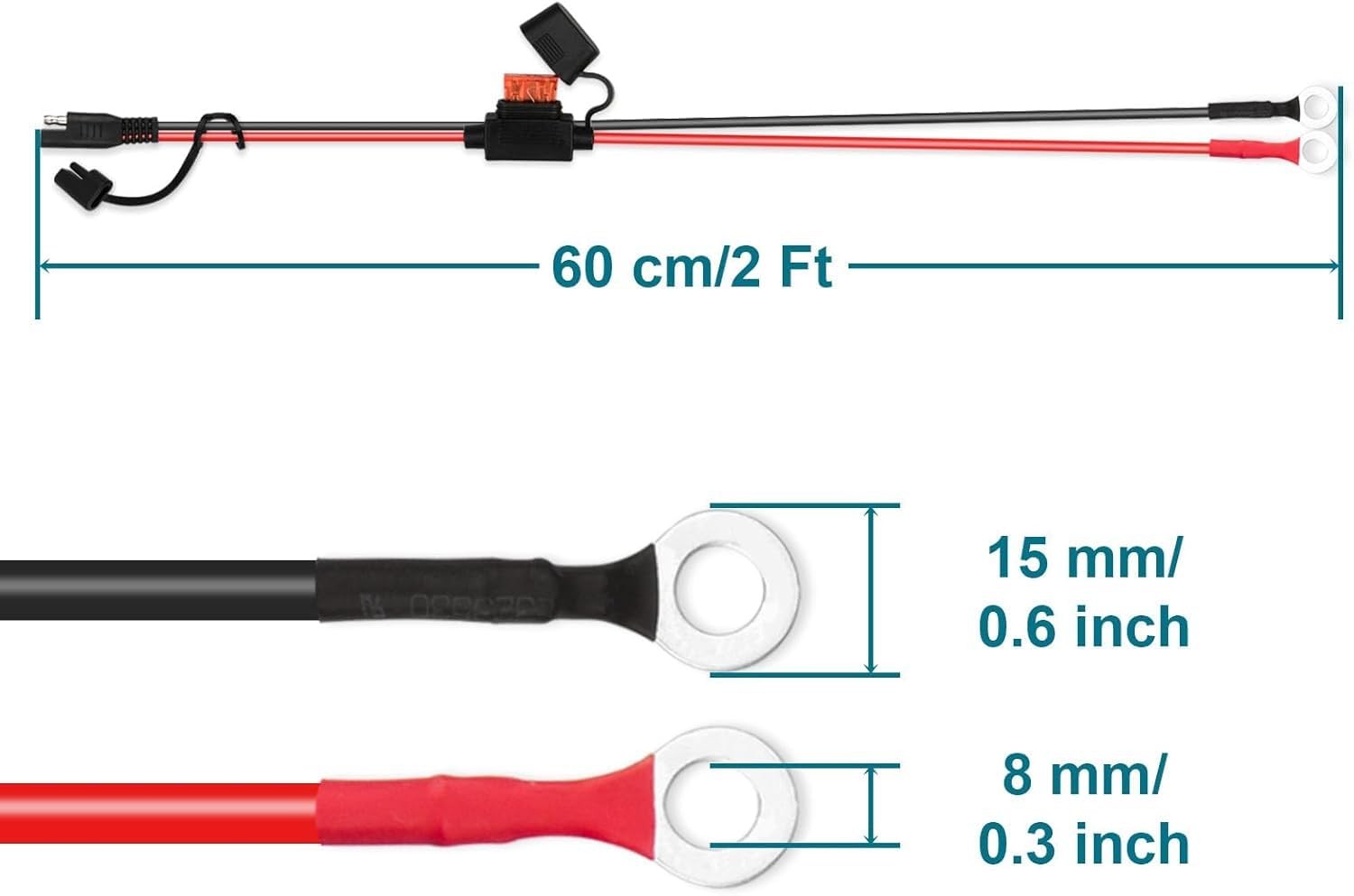 SAE Extension Cable Battery Tender Extension Cable Motorcycle Car Motorbike 12V gallery