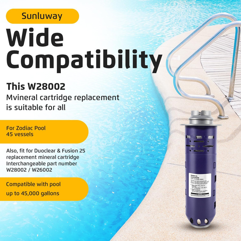 Replacement for Nature2 Duoclear 25 35 Mineral Cartridge W28000 for All Zodiac gallery
