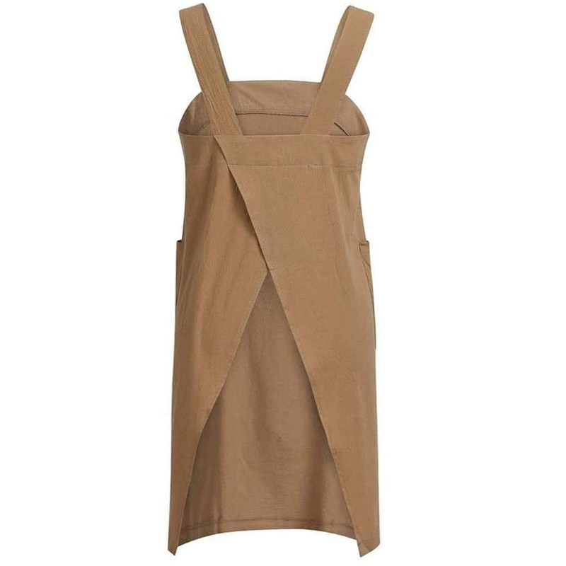 Cross Back Apron with Pockets Kitchen Cooking Gardening Apron gallery