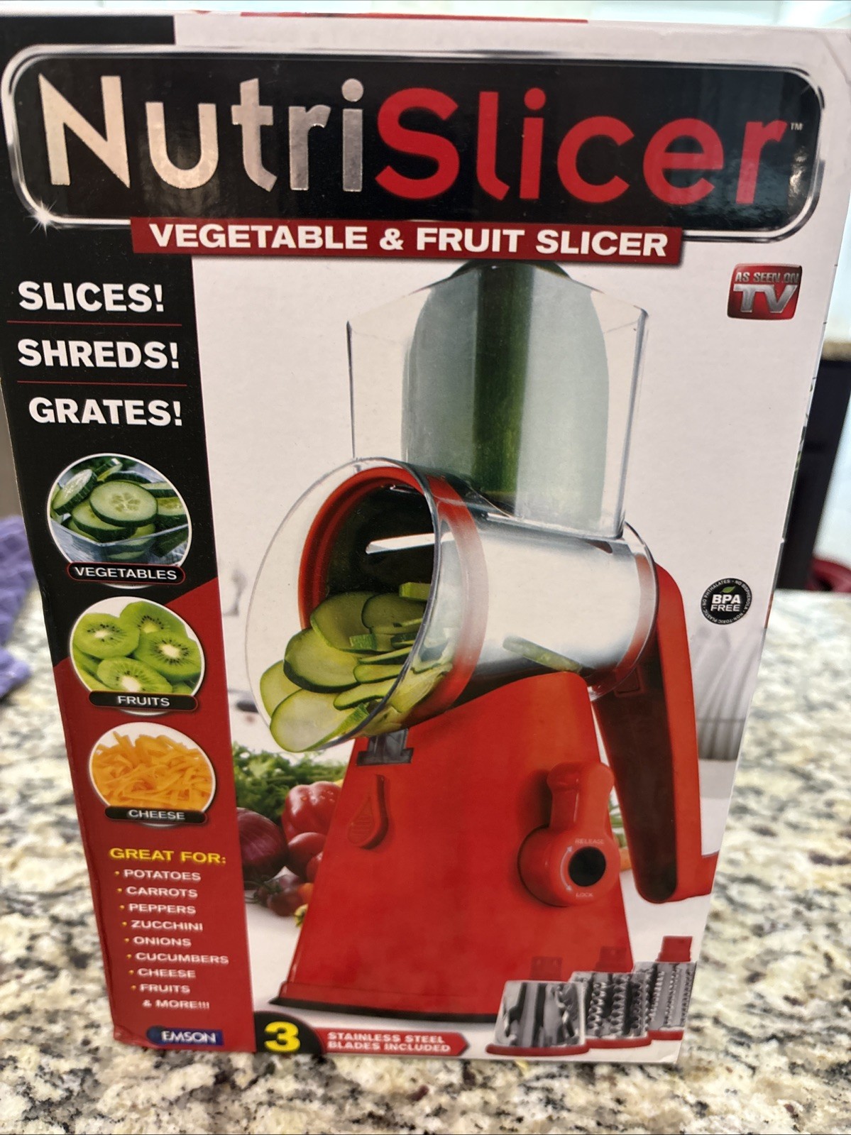 NUTRISLICER Vegetable & Fruit Slicer Cutter Machine BRAND NEW IN BOX gallery