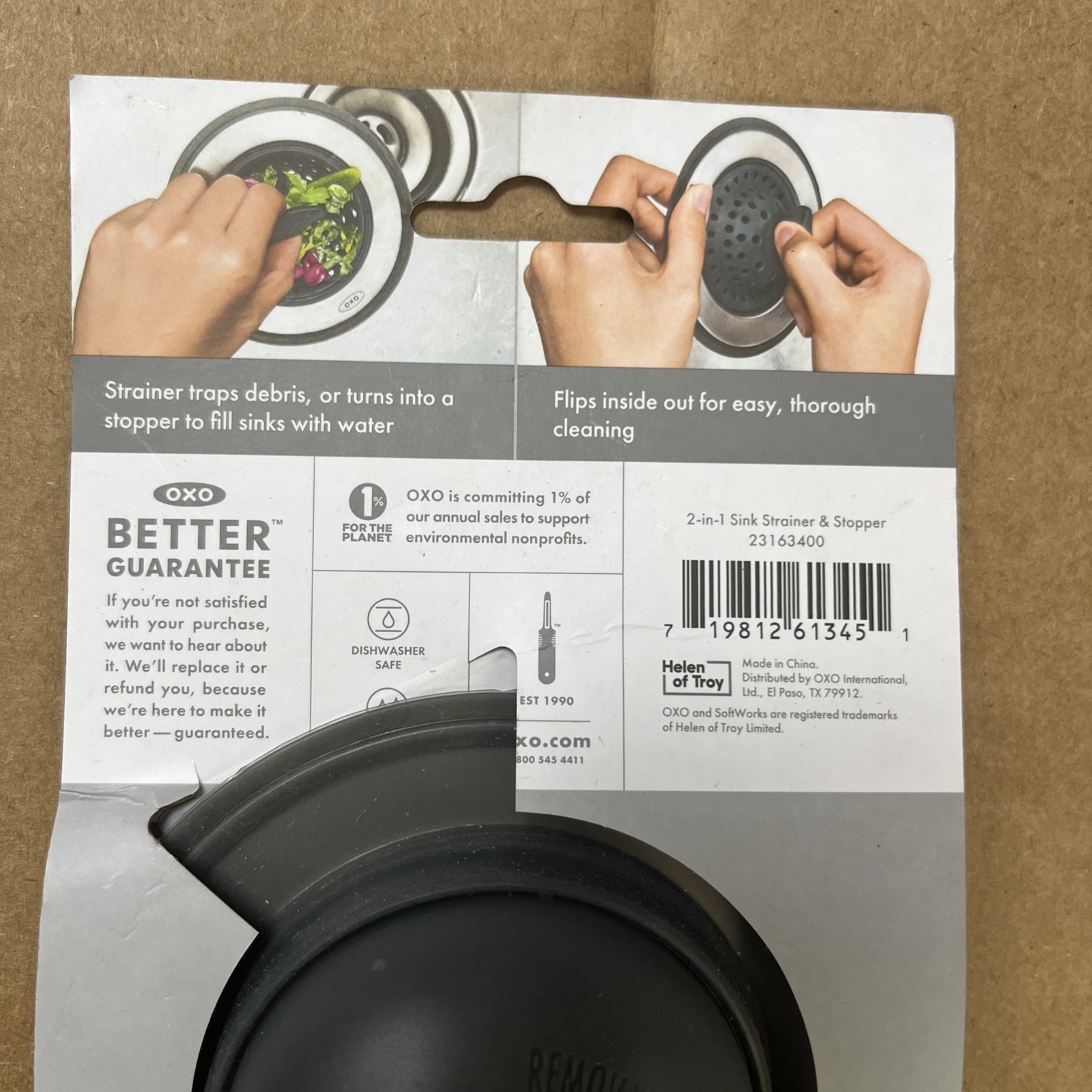OXO Sink Stopper: Stainless Steel Silicone Kitchen Drain Plug, 4.5" Diameter gallery