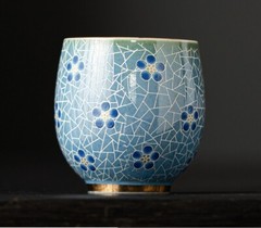 80ml China Creative Tea Cup Wintersweet Relief Chinese Master Cup Ceramic Mug