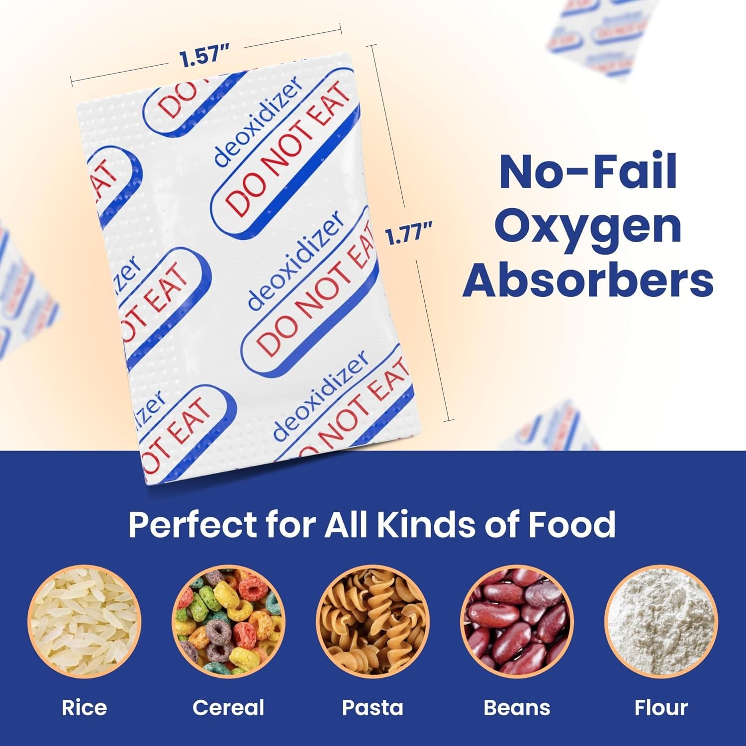 300cc Oxygen Absorbers 100ct with Indicator for Long Term Food Storage Mylar Bag gallery