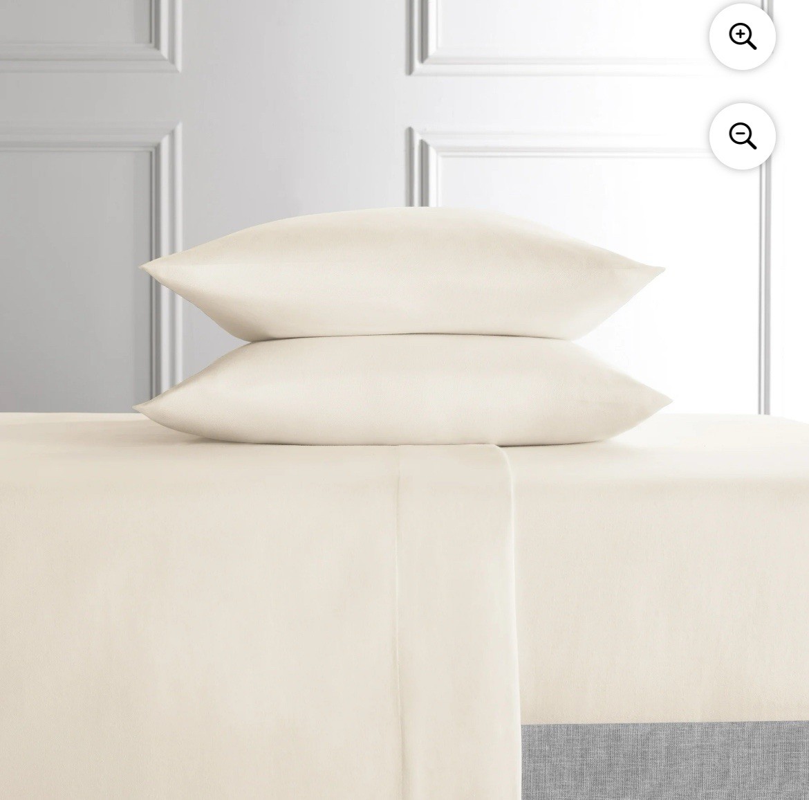 Hotel Style 4-Piece Tan Lyocell & Linen Blend Percale Bed Sheet Set, Full gallery