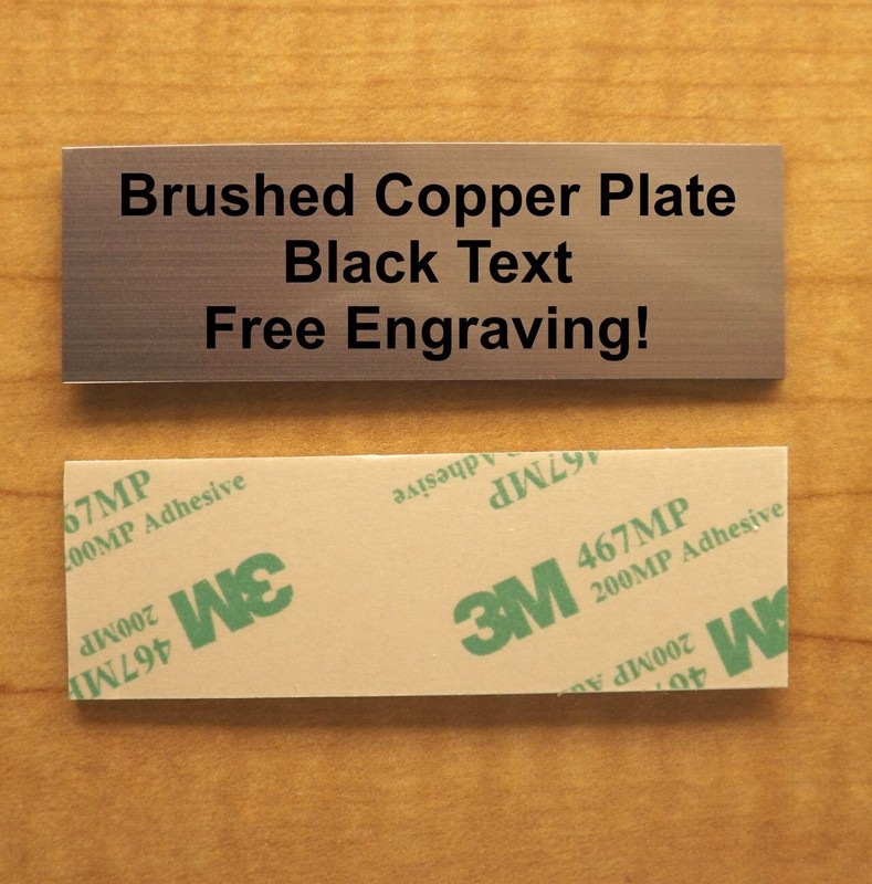 Custom Engraved 1x3 Gold Silver Copper Bronze Plate Nameplate Tag ID Plate gallery