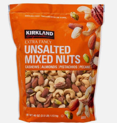 Extra Fancy Unsalted Mixed Nuts 2.5 lbs Best By: 06-09-2026