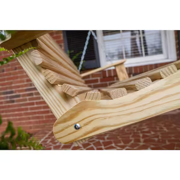 Solid Pine Chain Swing 450 Lbs Capacity (26in×51in×25in) - PALMETTO CRAFT gallery