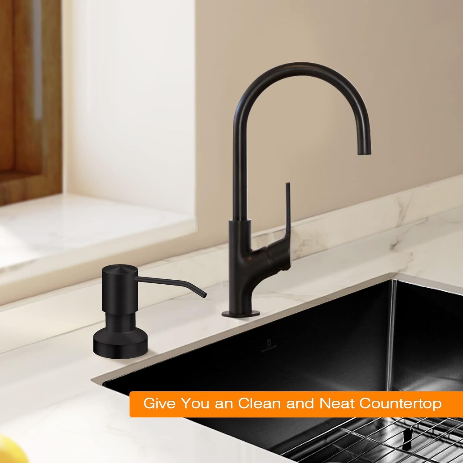 Built In Kitchen Sink Soap Dispenser With 47" Extension Tube kit Soap Dispenser gallery