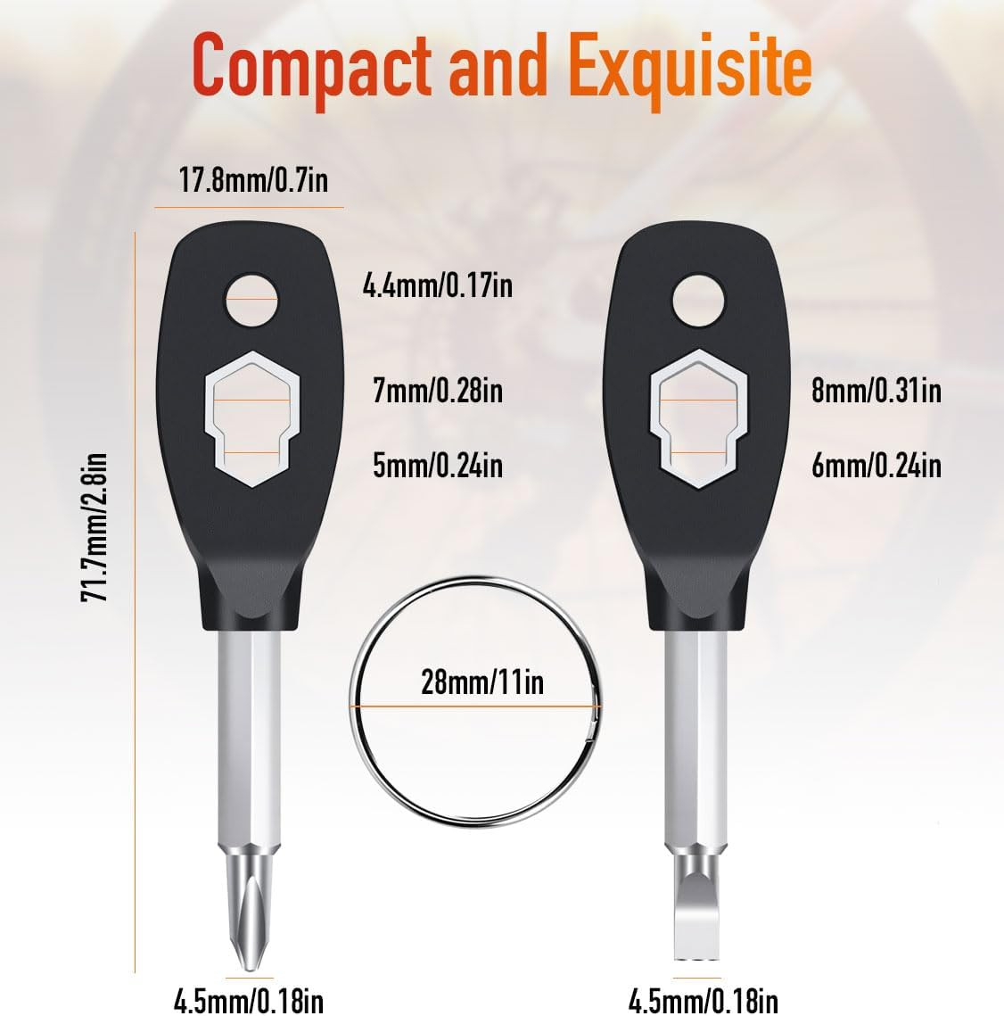 Stocking Stuffers for Men, 6-In-1 Keychain Screwdriver Bit with Flathead and Ph gallery