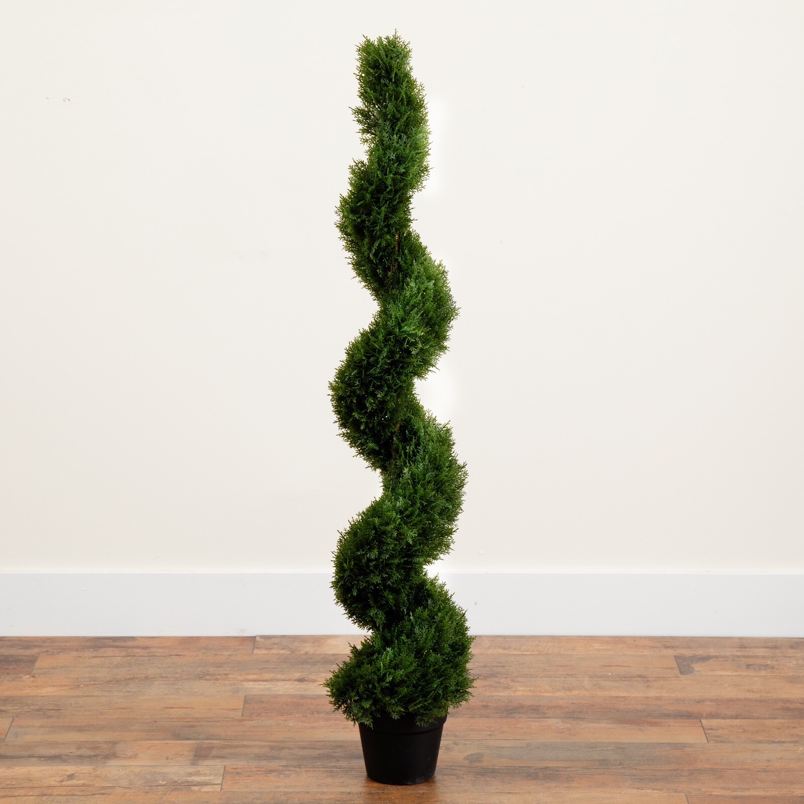 4ft Artificial Cedar Spiral Topiary Tree UV (Indoor/Outdoor). Retail $173 gallery