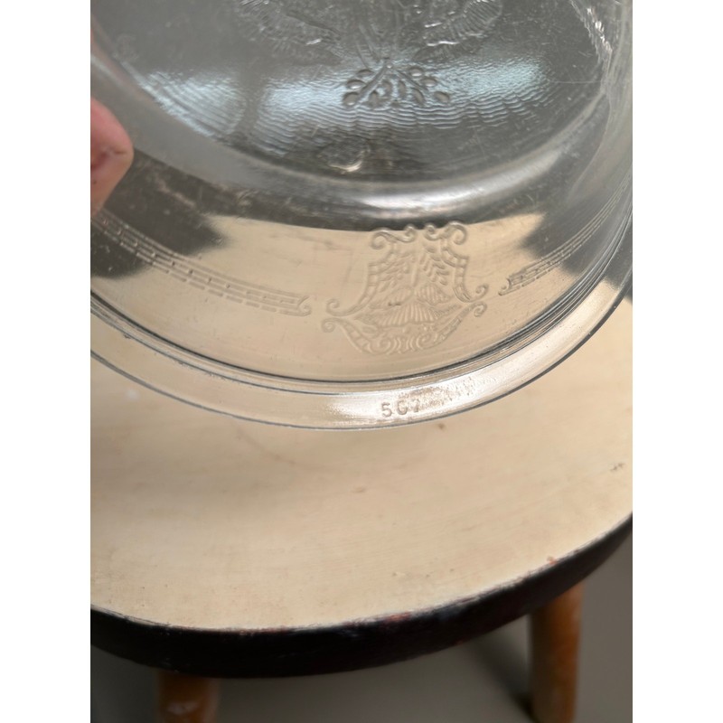 Glasbake replacement lids 507, 506 vintage Poppy design 61/2 + 71/2 round USA gallery