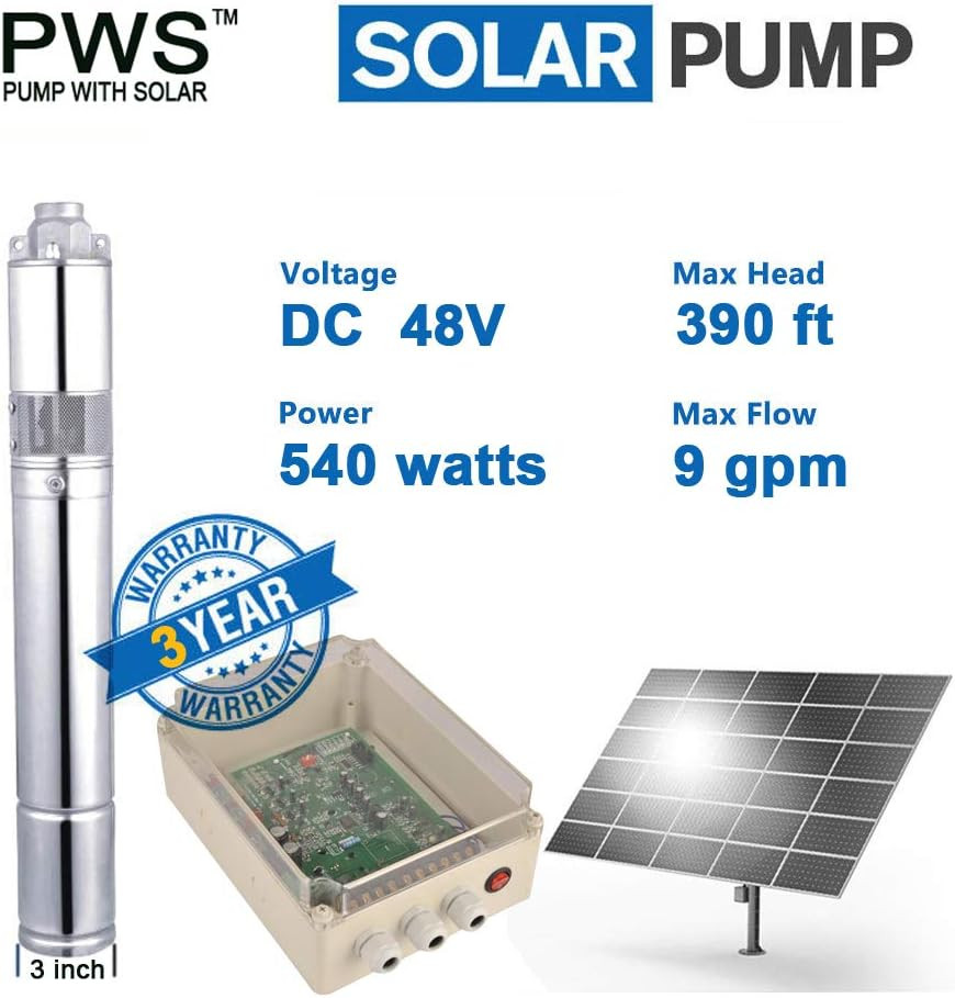 540W Solar Water Pump with 3-Year Warranty | 3" Stainless Steel Deep Well Kit gallery