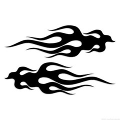 Flames Fire Pair – Decal Sticker – Multiple Colors & Sizes – ebn7276