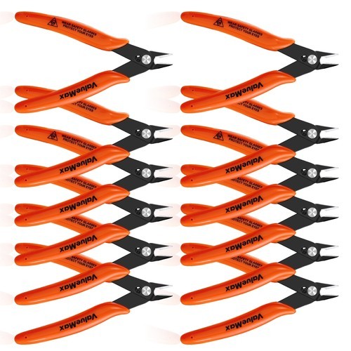 ValueMax 12-Pack Flush Cutters 5" Micro Precision Side Cutter Pliers Spring New gallery