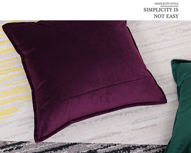 US 16“ 18” 20“ 24” Velvet Solid Cushion Cover Pillow Case Home Sofa Bed Decor gallery
