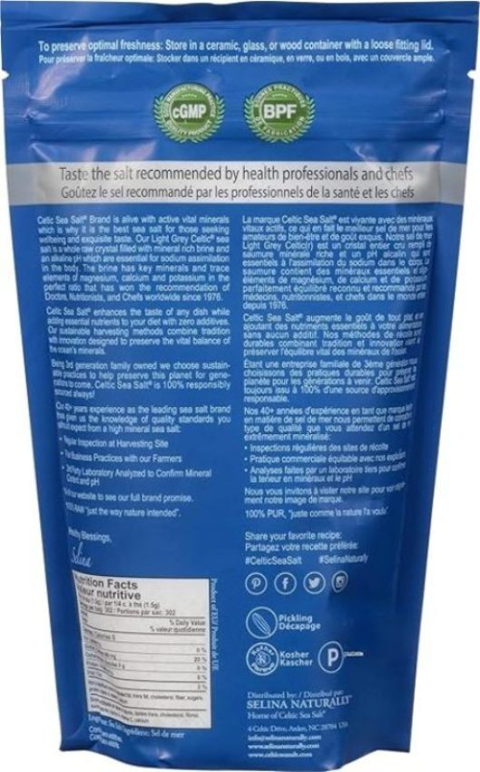 Celtic Sea Salt, Selina Naturally Fine Ground Sea Salt Resealable Bag, 1 Lb gallery