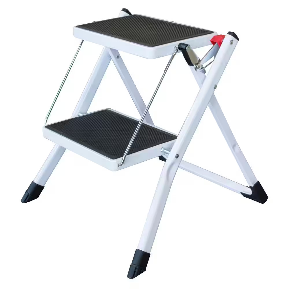 2-Step Steel Folding Mini Step Ladder Step Stool with 225 Lbs. Load Capacity gallery
