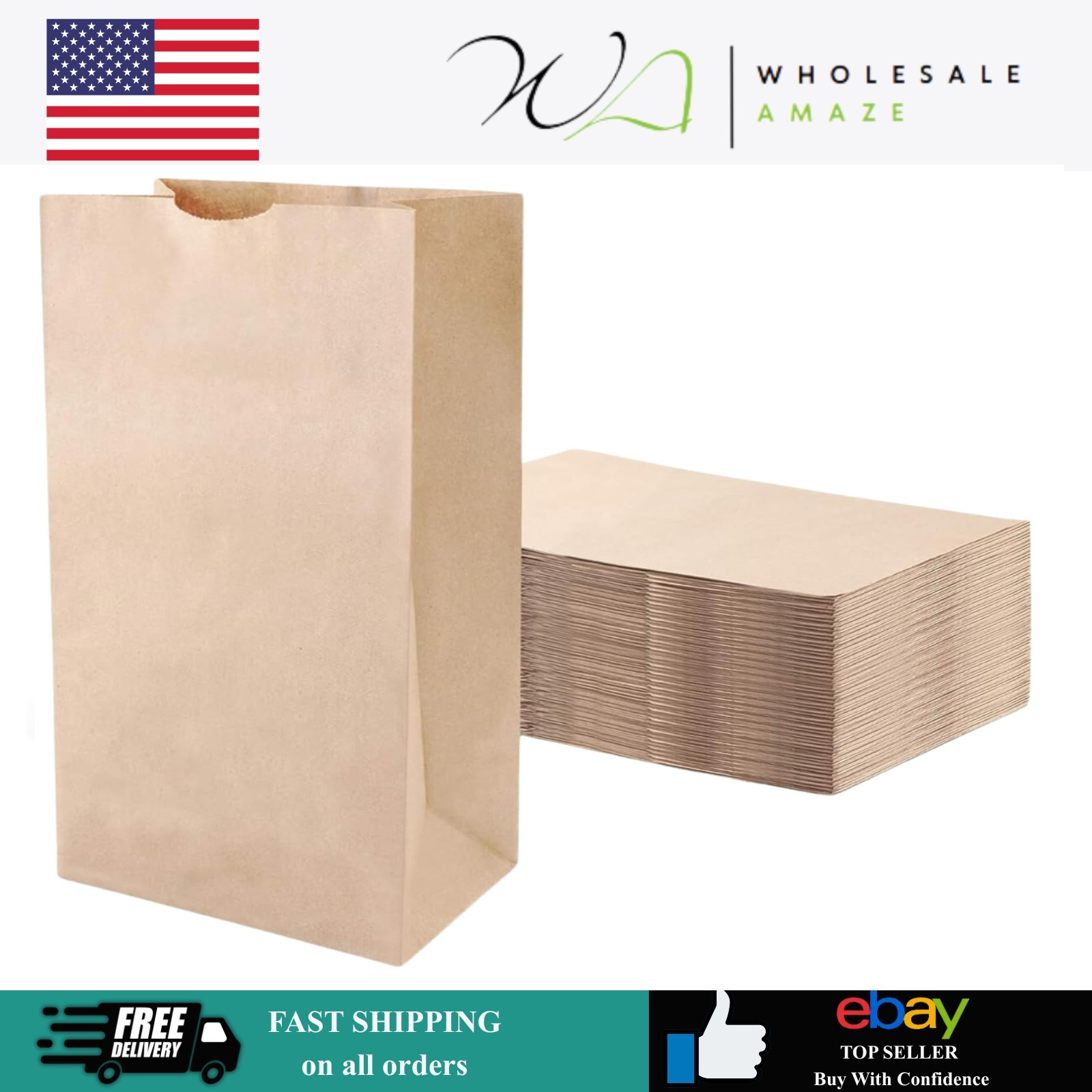 Perfect Stix - Brown Bag 2-100 count, 2lb Brown Paper Bags - Brown Bags gallery