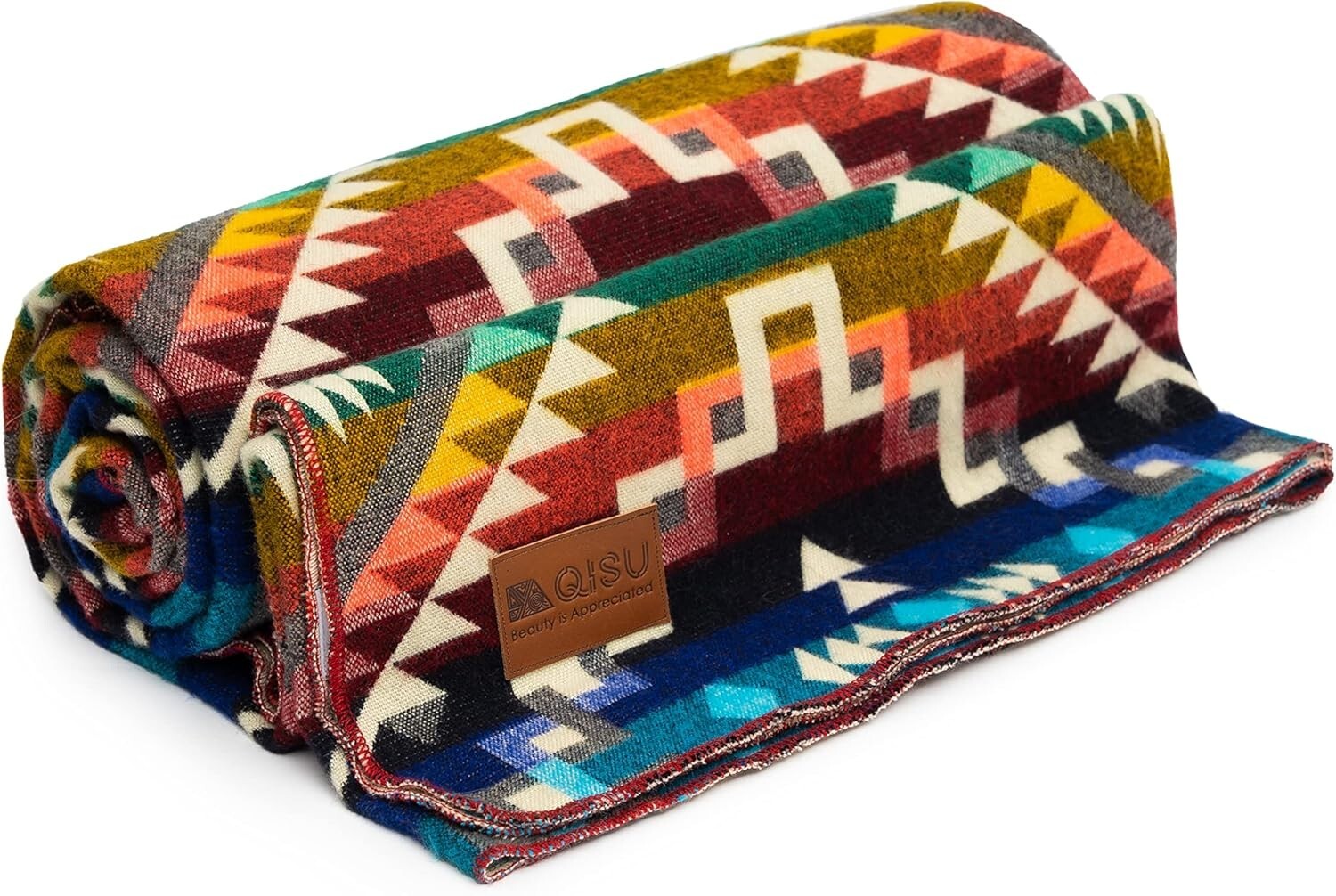QISU Wool Blanket Throw 94x78 | Large Warm Soft Handmade Ecuador Hypoallergenic gallery