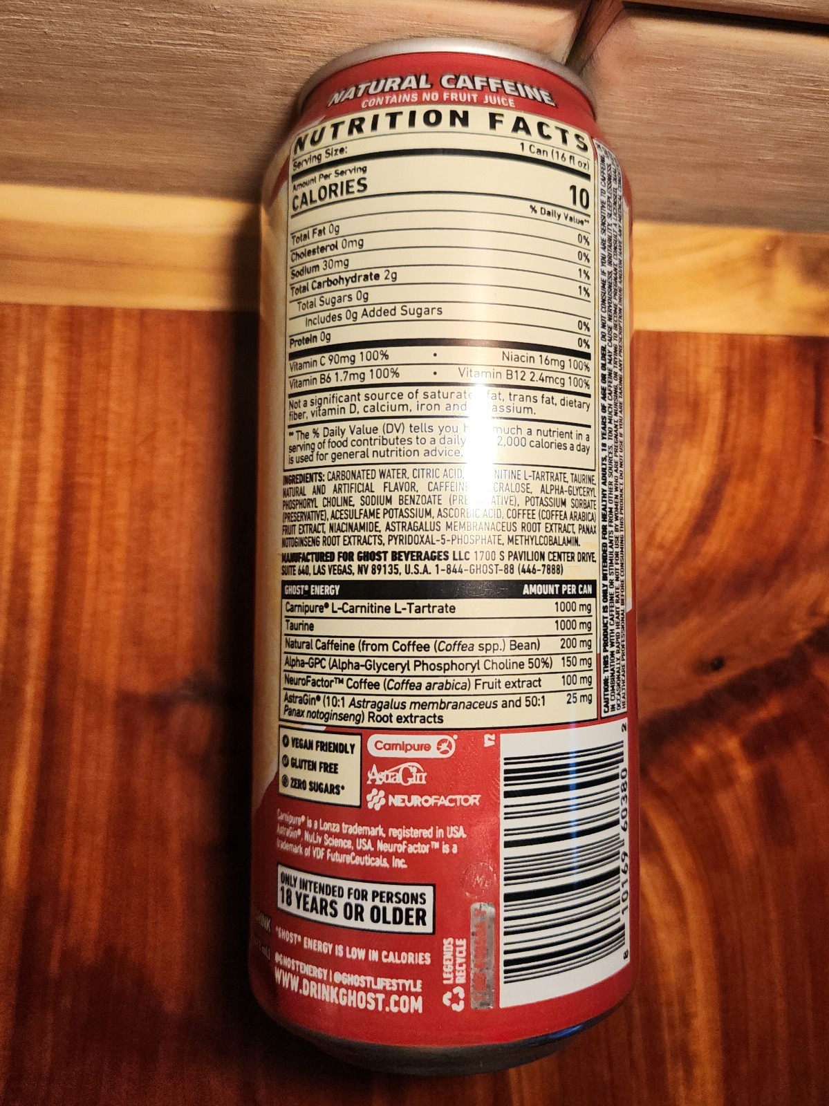 Case of 12 - GHOST ENERGY Raspberry Cream Energy Drink, 16 fl oz - EXP MAY 2027 gallery