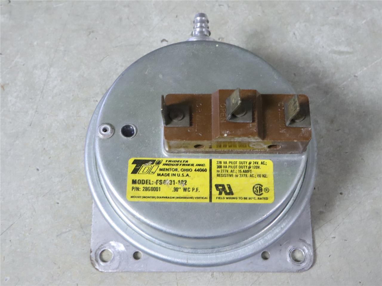 TRIDELTA FS4131-192 Air Pressure Switch LENNOX 28G0001 gallery