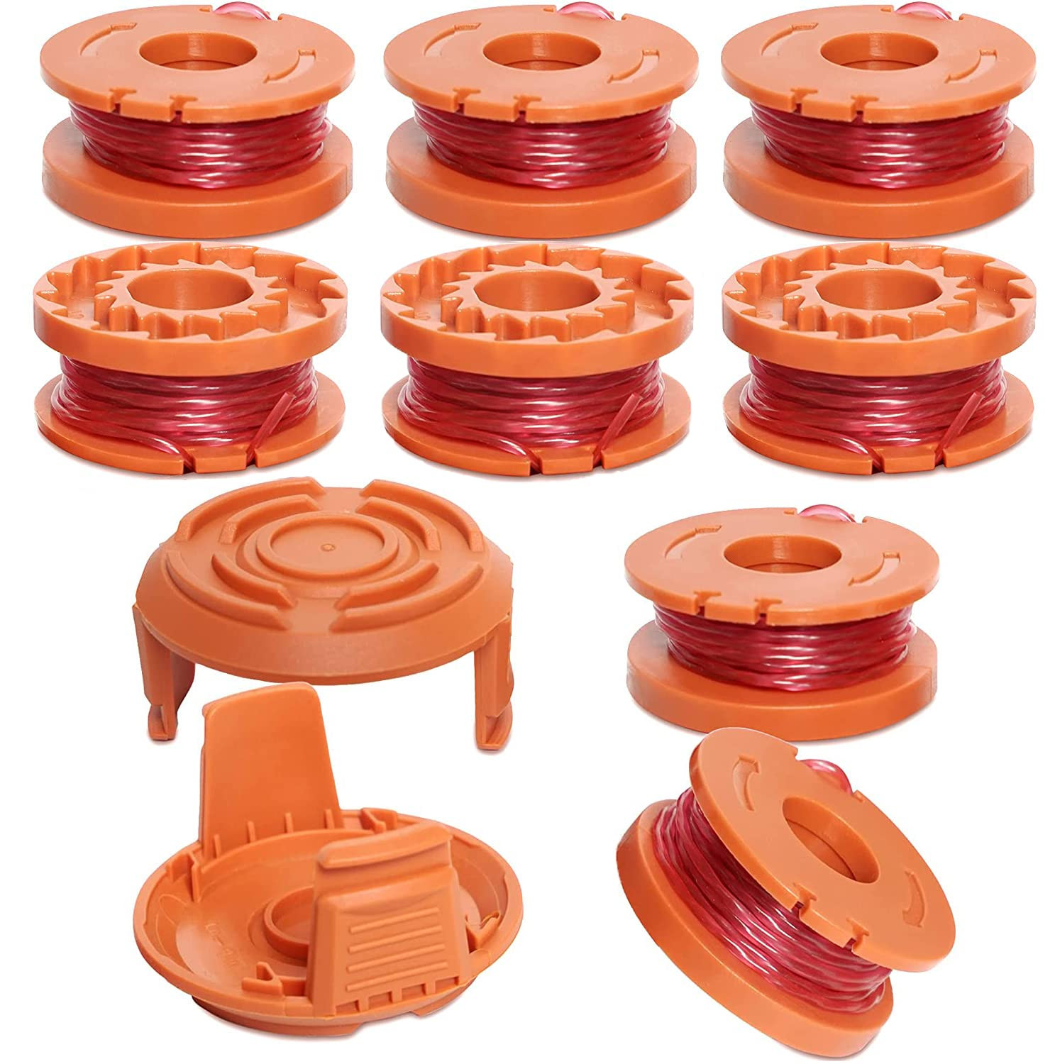 WORX WA0010 8pcs Replacement Spool Line +2pcs Cap For String Trimmer/Edger gallery