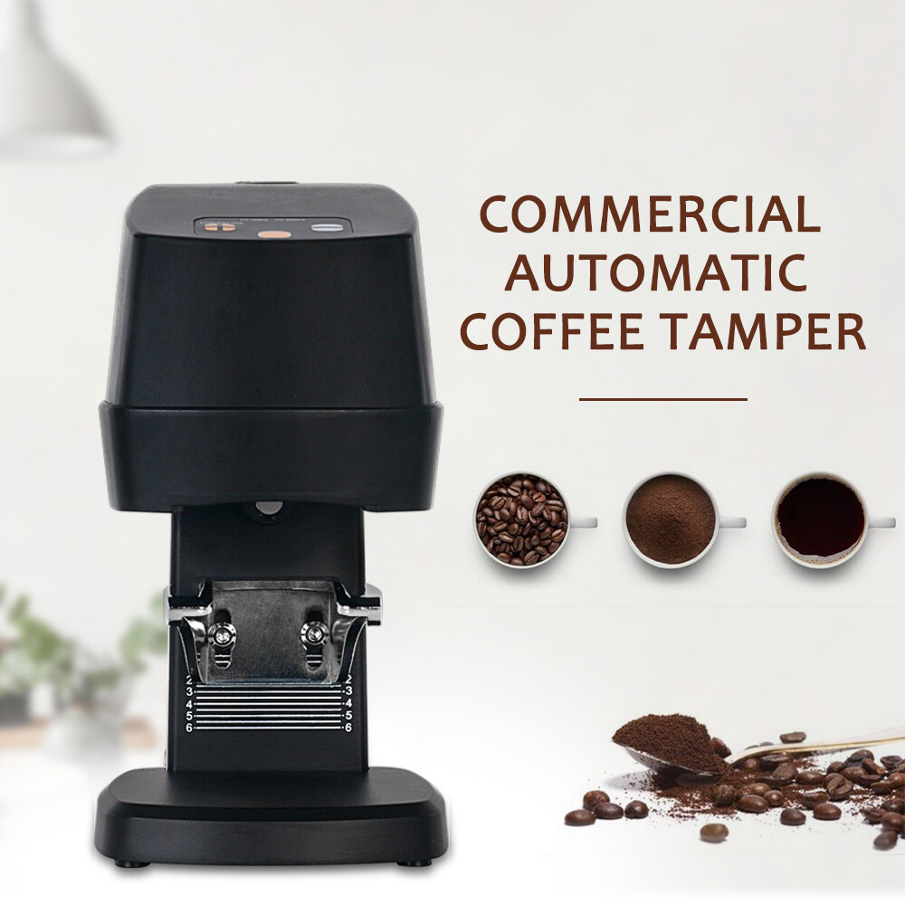Commercial Black Electric Automatic Coffee Tamper Stainless Steel 58mm 110-240V