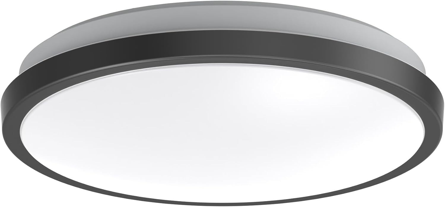 DYMOND 10''Matte Black LED Ceiling Light Flush (4000K Natural Daylight) gallery